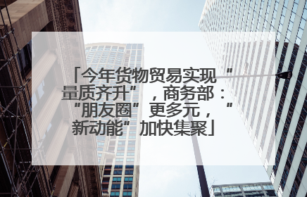今年货物贸易实现“量质齐升”，商务部：“朋友圈”更多元，“新动能”加快集聚