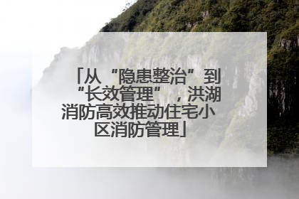 从“隐患整治”到“长效管理”，洪湖消防高效推动住宅小区消防管理