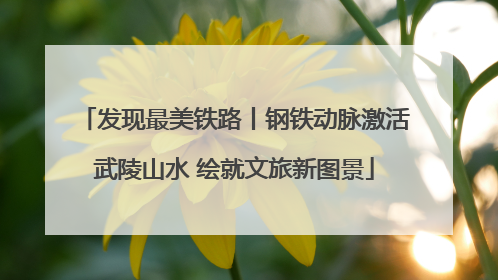 发现最美铁路丨钢铁动脉激活武陵山水 绘就文旅新图景