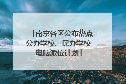 南京各区公布热点公办学校、民办学校电脑派位计划