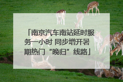 南京汽车南站延时服务一小时 同步增开暑期热门“晚归”线路