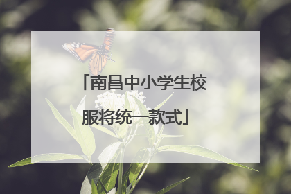 南昌中小学生校服将统一款式