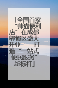全国首家“帅猫便利店”在成都郫都区盛大开业——打造“一站式便民服务”新标杆