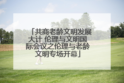 共商老龄文明发展大计 伦理与文明国际会议之伦理与老龄文明专场开幕