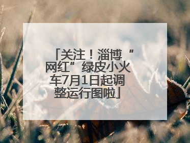 关注！淄博“网红”绿皮小火车7月1日起调整运行图啦