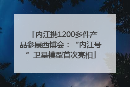内江携1200多件产品参展西博会：“内江号”卫星模型首次亮相
