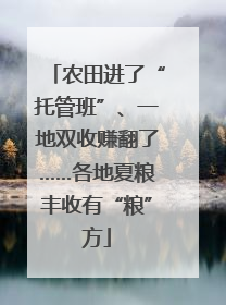 农田进了“托管班”、一地双收赚翻了……各地夏粮丰收有“粮”方