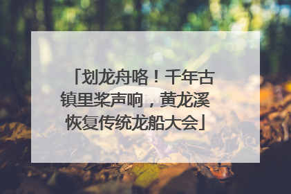 划龙舟咯！千年古镇里桨声响，黄龙溪恢复传统龙船大会