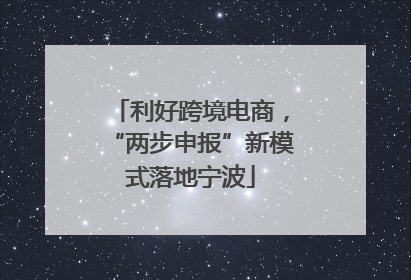 利好跨境电商，“两步申报”新模式落地宁波