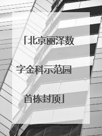 北京丽泽数字金科示范园首栋封顶
