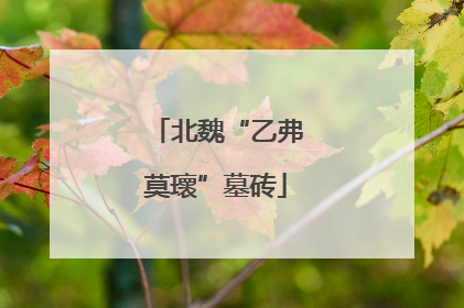 北魏“乙弗莫瓌”墓砖
