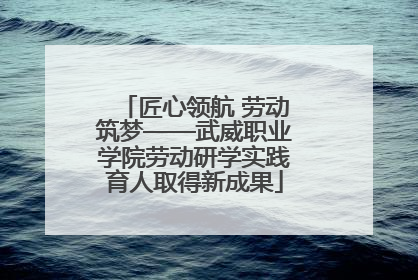 匠心领航 劳动筑梦——武威职业学院劳动研学实践育人取得新成果