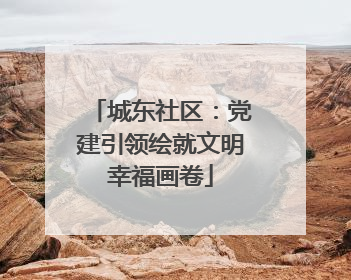 城东社区：党建引领绘就文明幸福画卷