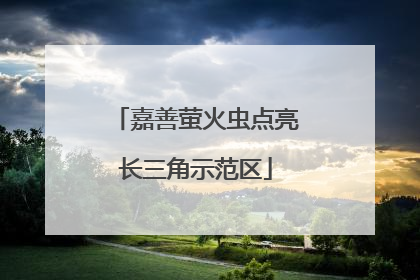嘉善萤火虫点亮长三角示范区