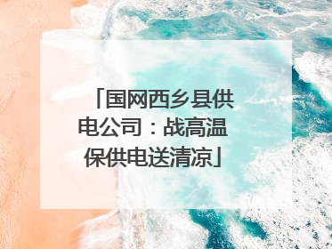国网西乡县供电公司：战高温保供电送清凉