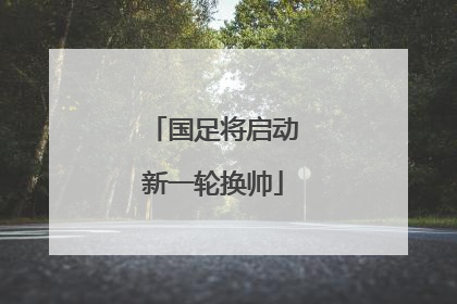 国足将启动新一轮换帅