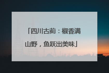 四川古蔺：椒香满山野，鱼跃出美味