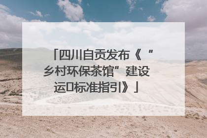 四川自贡发布《“乡村环保茶馆”建设运⾏标准指引》