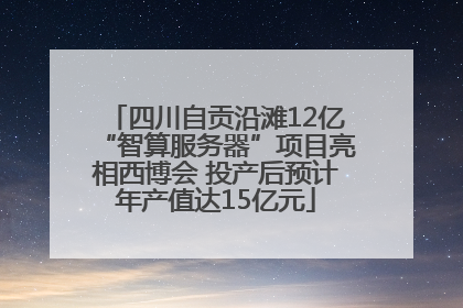 四川自贡沿滩12亿“智算服务器”项目亮相西博会 投产后预计年产值达15亿元