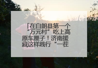 在白朗县第一个“万元村”吃上高原车厘子！济南援藏这样践行“一茬接着一茬干”