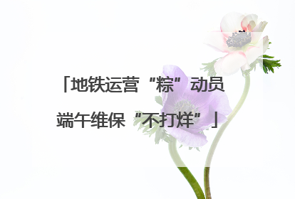 地铁运营“粽”动员 端午维保“不打烊”
