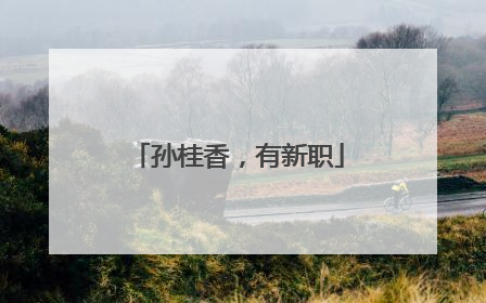 孙桂香，有新职
