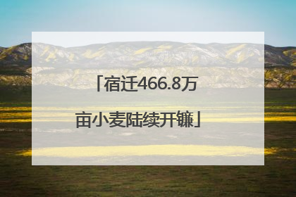 宿迁466.8万亩小麦陆续开镰