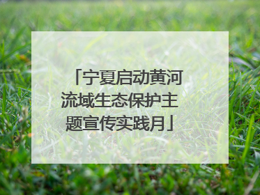 宁夏启动黄河流域生态保护主题宣传实践月