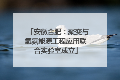 安徽合肥：聚变与氢氨能源工程应用联合实验室成立