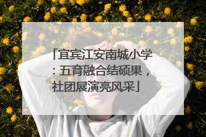 宜宾江安南城小学:五育融合结硕果,社团展演亮风采