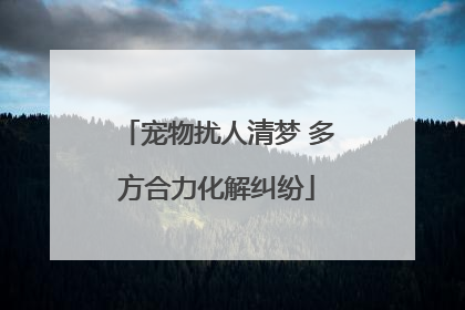 宠物扰人清梦 多方合力化解纠纷