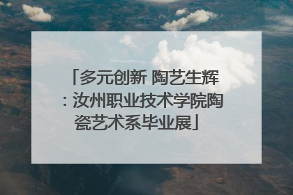 多元创新 陶艺生辉：汝州职业技术学院陶瓷艺术系毕业展