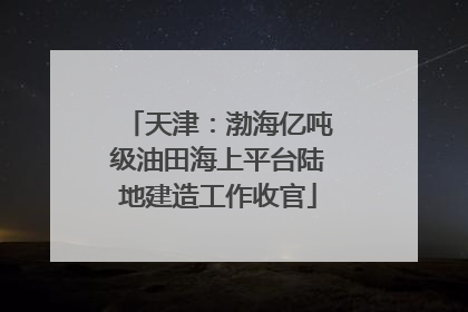天津：渤海亿吨级油田海上平台陆地建造工作收官