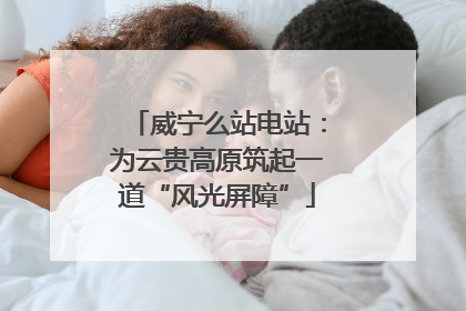 威宁么站电站：为云贵高原筑起一道“风光屏障”
