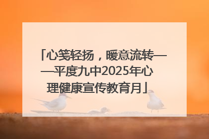 心笺轻扬，暖意流转——平度九中2025年心理健康宣传教育月