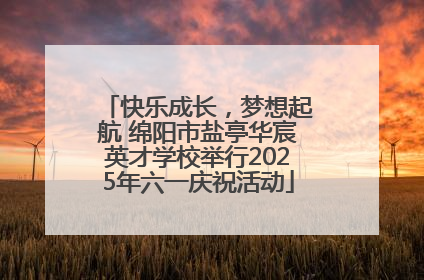快乐成长，梦想起航 绵阳市盐亭华宸英才学校举行2025年六一庆祝活动