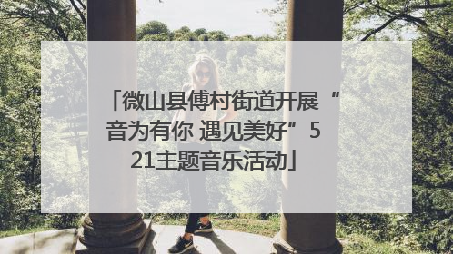 微山县傅村街道开展“音为有你 遇见美好”521主题音乐活动