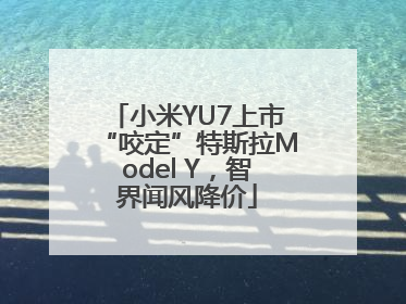 小米YU7上市“咬定”特斯拉Model Y，智界闻风降价
