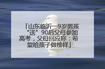 山东临沂一9岁男孩“送”90后父母参加高考，父母回应称：希望给孩子做榜样