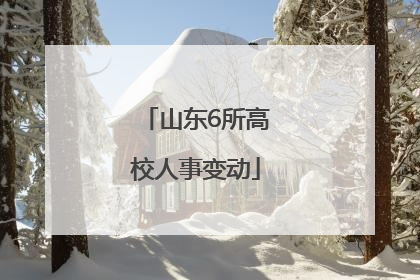 山东6所高校人事变动