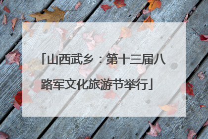 山西武乡：第十三届八路军文化旅游节举行