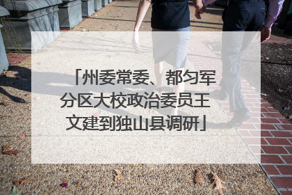 州委常委、都匀军分区大校政治委员王文建到独山县调研