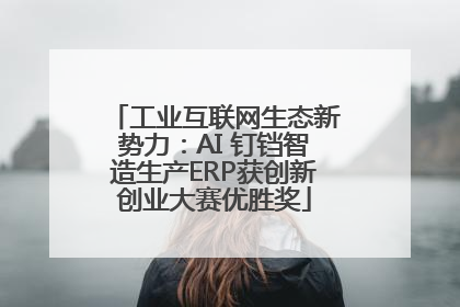 工业互联网生态新势力：AI 钉铛智造生产ERP获创新创业大赛优胜奖