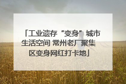 工业遗存“变身”城市生活空间 常州老厂聚集区变身网红打卡地