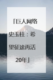 巨人网络史玉柱：希望征途再活20年