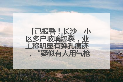 已报警！长沙一小区多户玻璃爆裂，业主称明显有弹孔痕迹，“疑似有人用气枪打鸟造成”