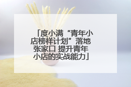 度小满“青年小店榜样计划”落地张家口 提升青年小店的实战能力