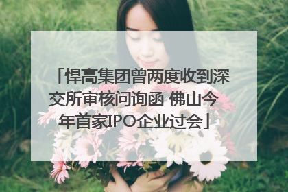 悍高集团曾两度收到深交所审核问询函 佛山今年首家IPO企业过会