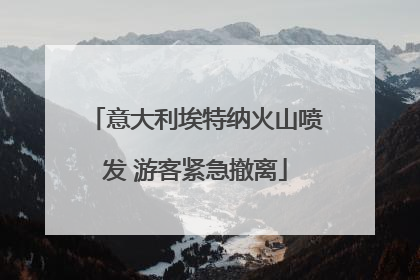 意大利埃特纳火山喷发 游客紧急撤离