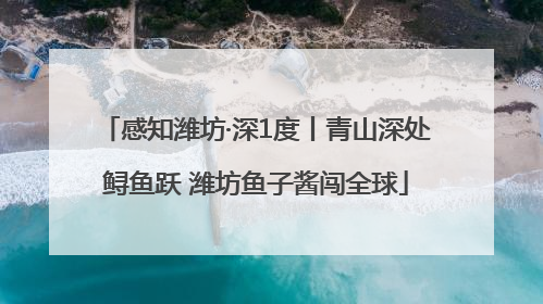 感知潍坊·深1度丨青山深处鲟鱼跃 潍坊鱼子酱闯全球